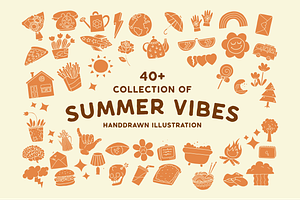 40+ Summer Vibes Illustration Bundle