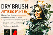 Dry Brush Artistic Paint FX, an Action Add-On by Studio Retouch (Thumbnail 1 of 14)