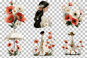 Poppy Flower Cottagecore Art, an Illustration by DreamCafeArt (Thumbnail 3 of 6)