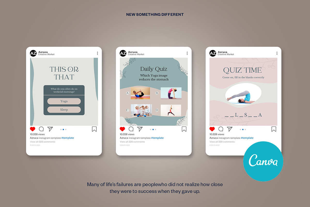 Yoga Instagram | CANVA Template, a Social Media Template by Azruca (Photo 4 of 17)