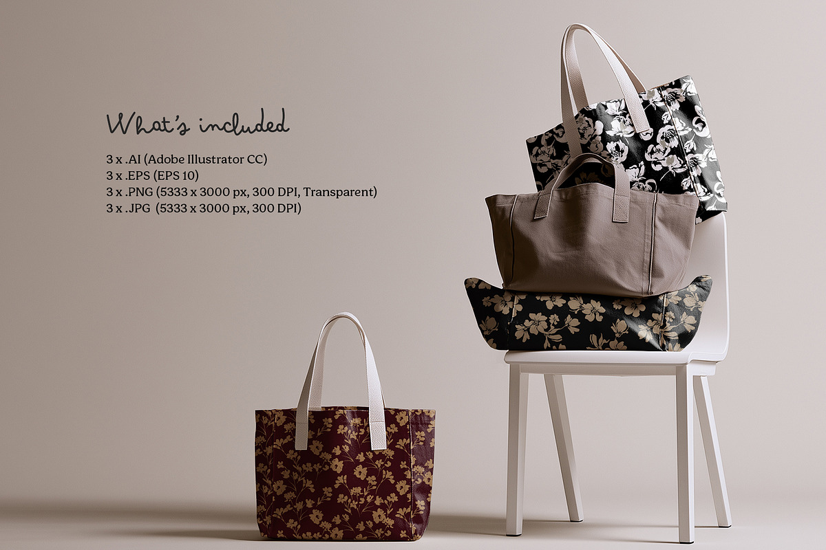 Floral whimsy seamless pattern set, a Pattern Graphic by Momosama Studio (Photo 5 of 5)