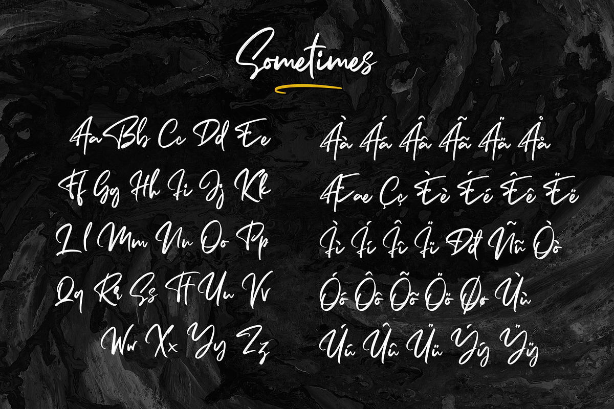 Sometimes - Fancy Signature font, a Script Font by Almarkhatype (Photo 9 of 13)