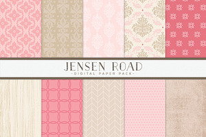 Pink and Tan Digital Papers
