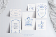 My carousel vintage Blue Line art, a Decorative Illustration by Grace Noboa Illustrations (Thumbnail 2 of 6)