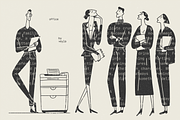 Office Life: 50 Line Art Characters, a Person Illustration by Veyla (Thumbnail 6 of 14)