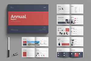 Annual Report Template landscape, a Brochure Template by E-Type