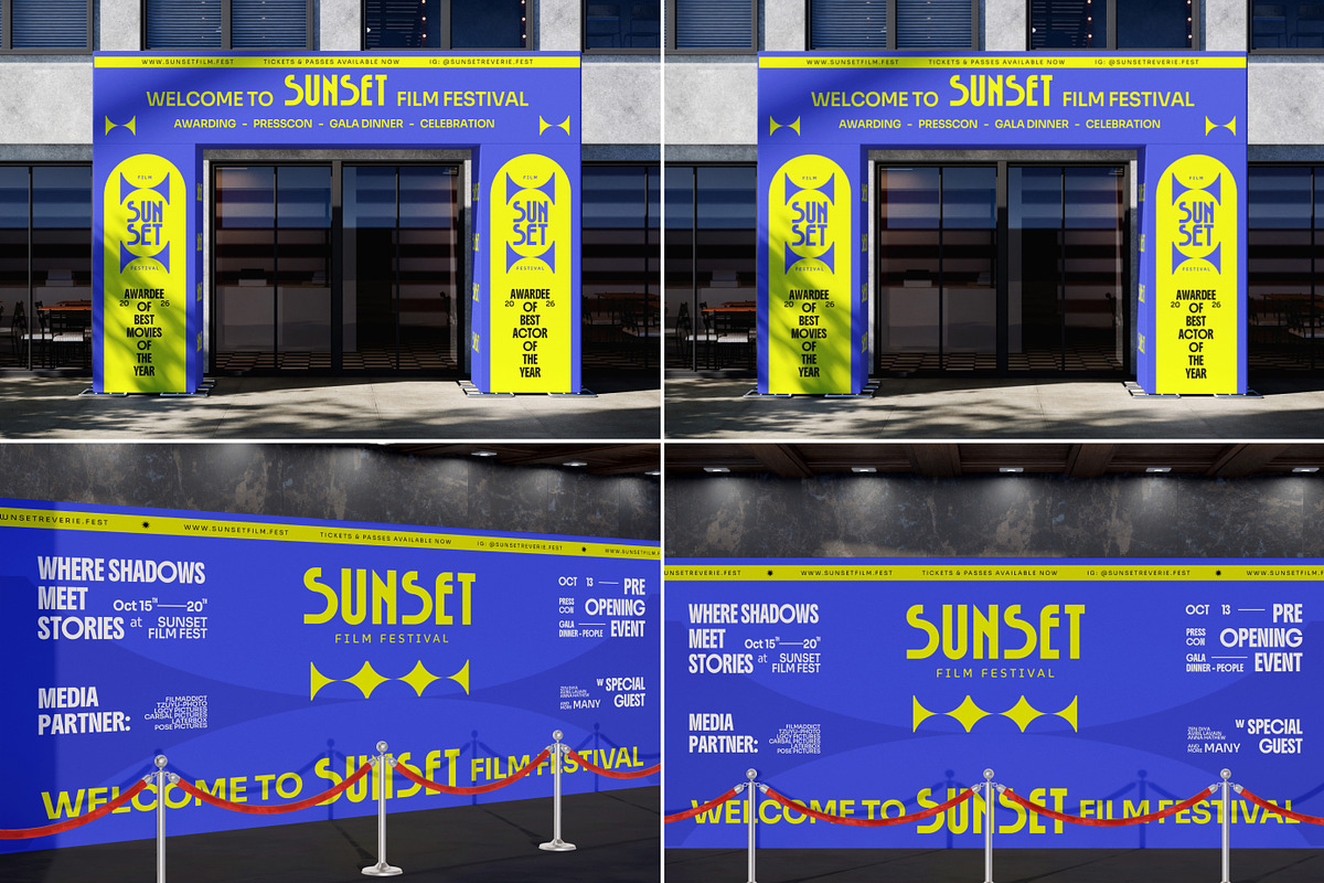36 Event Film Festival Mockups, an Advertising Mockup by Vitora Mockup (Photo 9 of 11)