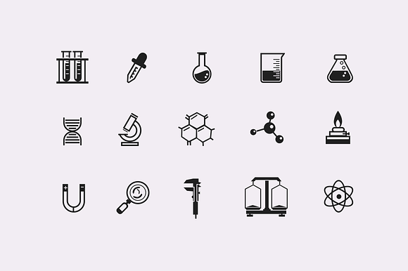 15 Laboratory and Science Icons preview 4
