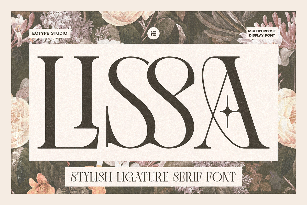 Lissa Stylish Ligature Serif Font, a Serif Font by Eotype Studio (Photo 1 of 9)