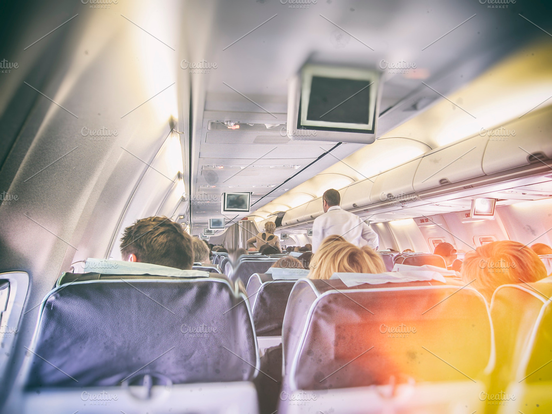 Inside An Airplane