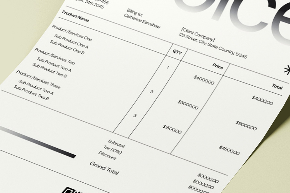 Invoice Template - Gramee, a Stationery Template by fakhroo (Photo 3 of 5)