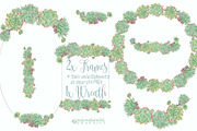 Succulents-single species package, a Work Illustration by watercolorwild.graphics (Thumbnail 3 of 8)