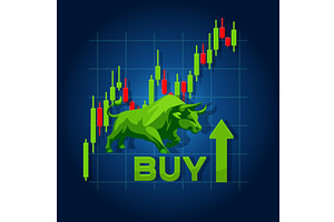 Bull Market Buy Signal with Up Arrow, a Finance Illustration by BabySofja