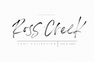 Ross Creek SVG & Sans Font Duo, a Script Font by Creativeqube Design