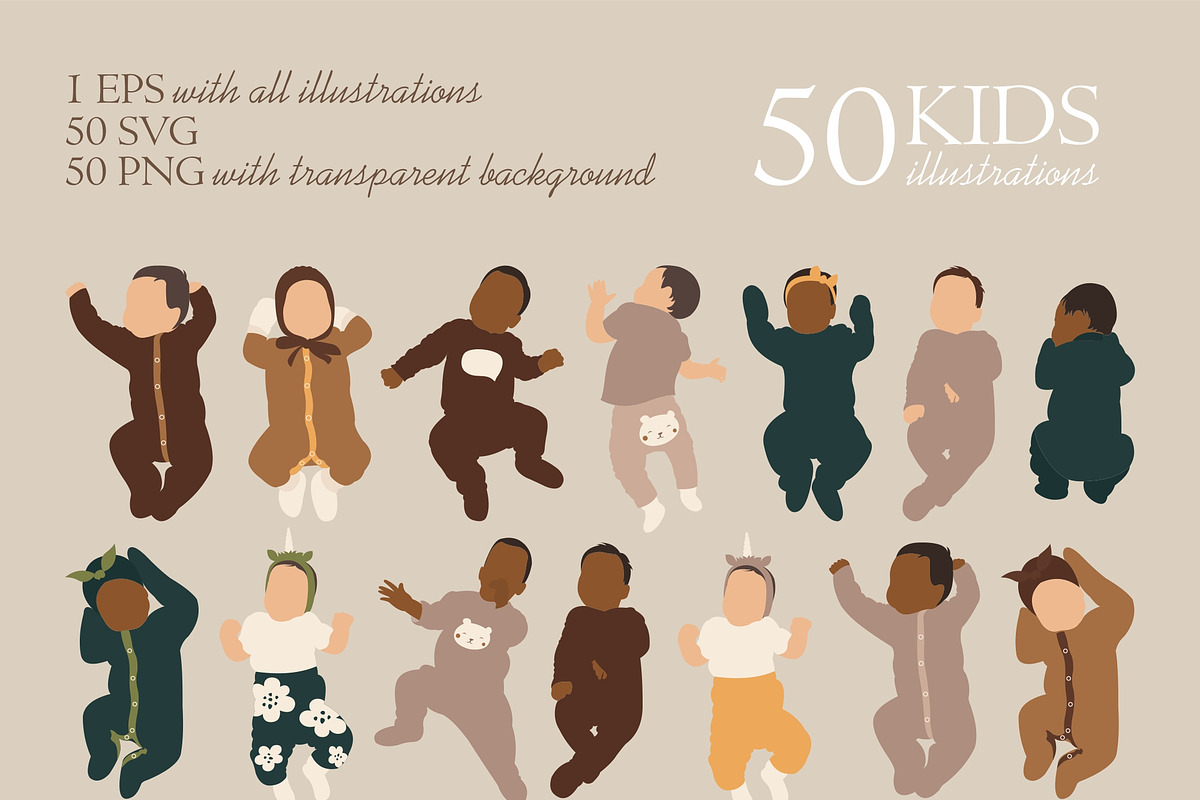 50 Kids illustrations, an Illustration by Elona Laff (Photo 2 of 8)