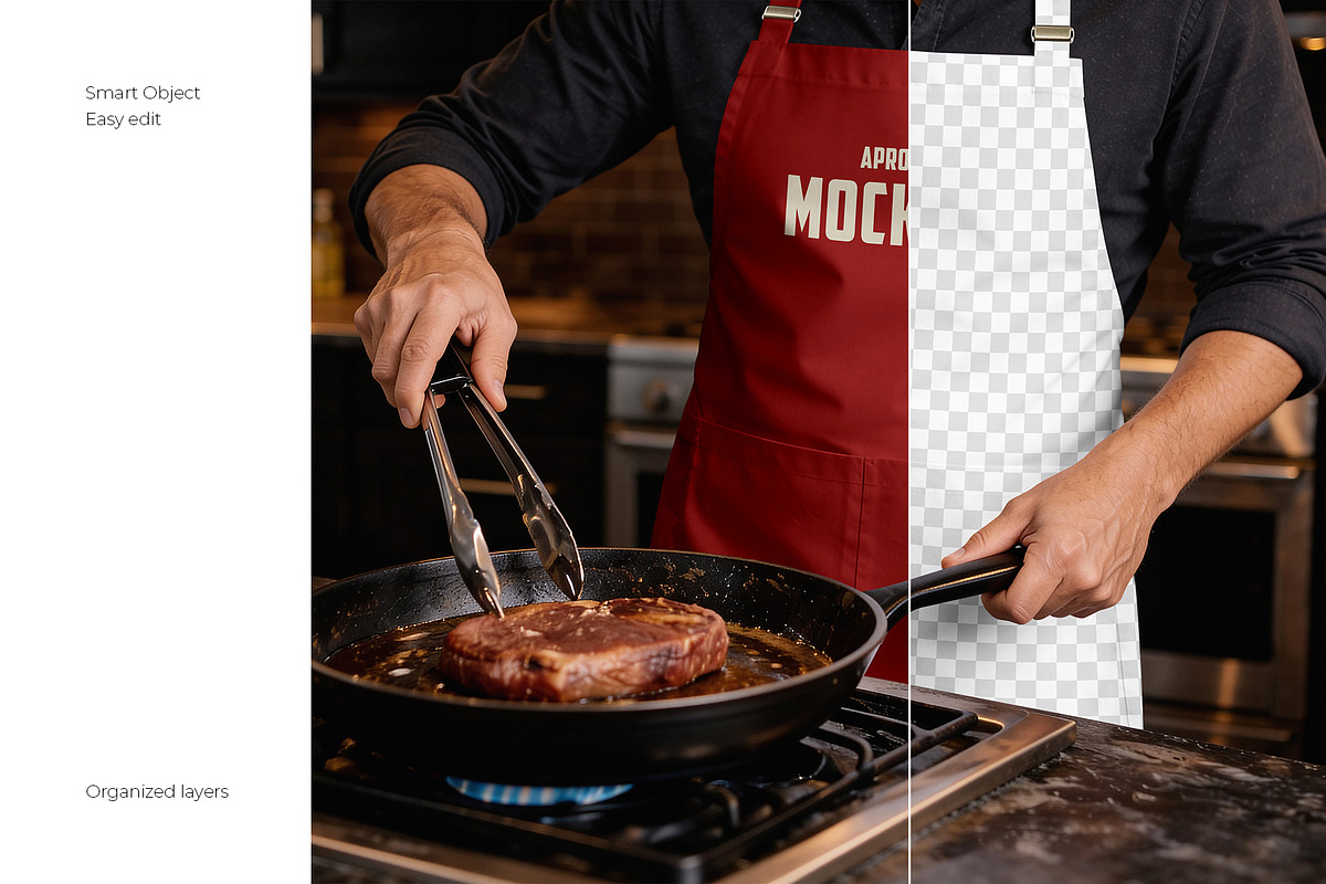 Apron Mockup Set, an Apparel Mockup by Country4k (Photo 2 of 4)