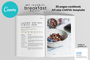 Canva Breakfast A4 Cookbook Template, a Magazine Template by DeLaGranSiete (Thumbnail 3 of 10)