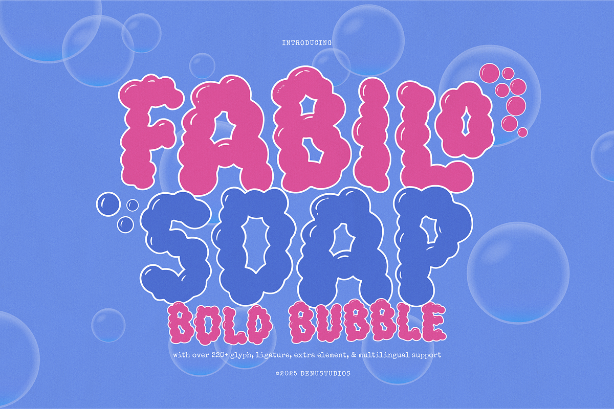 Fabilo Soap | Bold Bubble Font, a Handwritten Font by Denustudios (Photo 1 of 12)