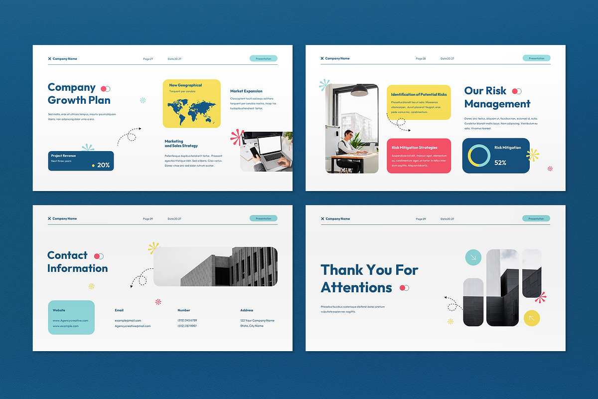 White Modern Pitch Deck Google Slide, a Presentation Template by graphicook (Photo 3 of 5)