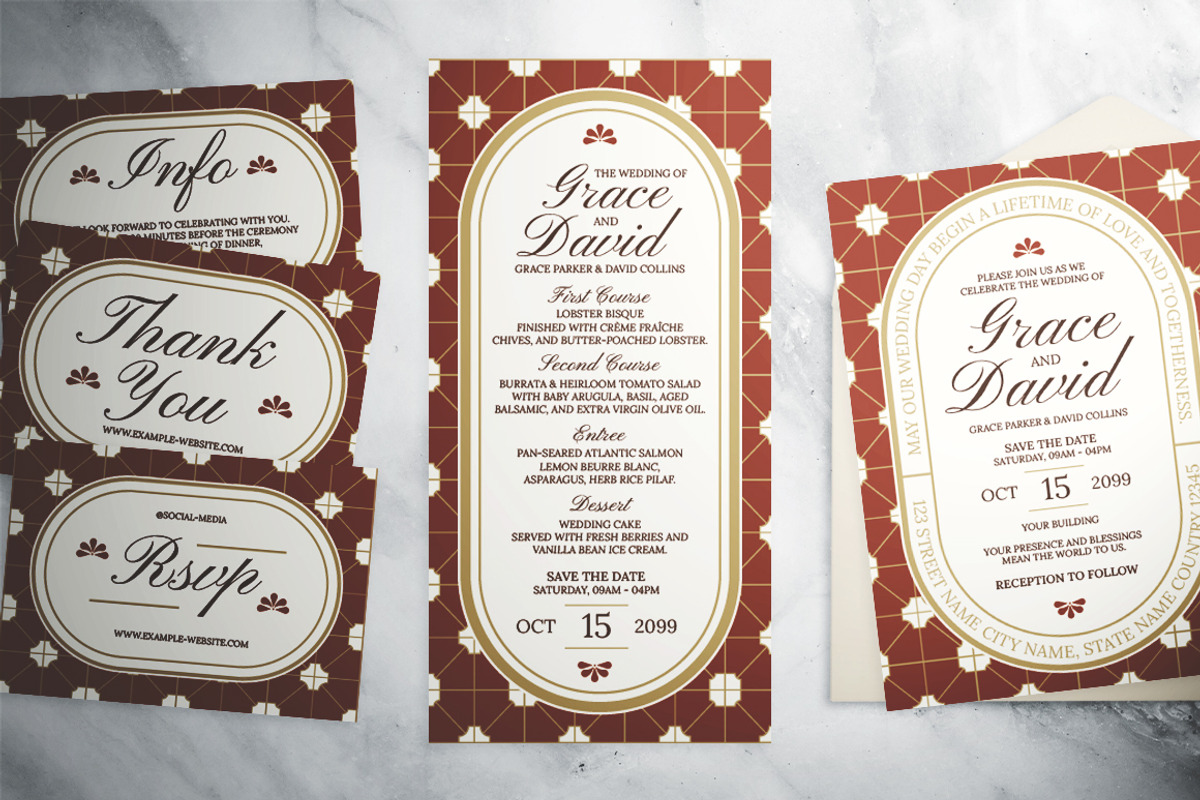 Modern Wedding Invitation Suite, an Invitation Template by The Good Store (Photo 4 of 4)