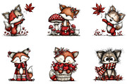 Chaotic Autumn Fox Clipart, a Seasonal Illustration by CreationArt (Thumbnail 2 of 4)
