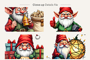 Sarcastic Christmas Gnome Clipart, an Illustration by Artnoy (Thumbnail 4 of 8)