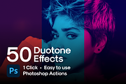 50 Duotone Photoshop Actions, an Action Add-On by PixelMind (Thumbnail 1 of 7)