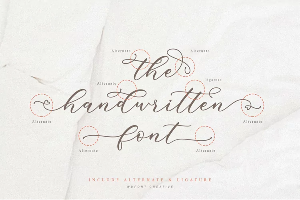 Nadia Script | Lovely Calligraphy, a Script Font by WDfont (Photo 7 of 10)