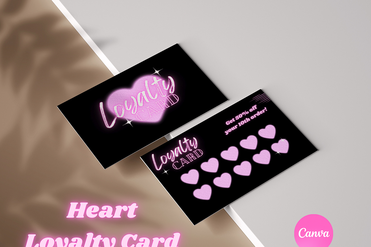 HEART Loyalty Card Beauty Business, a Business Card Template by PLANETSEL (Photo 1 of 3)