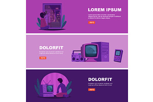 Lo fi banners. relax and melancholic, a Technology Illustration by Onyx