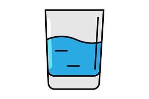 Glass of water icon., a Solid Icon by incomible