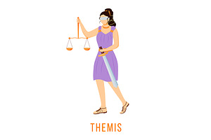 Themis Flat Vector Illustration