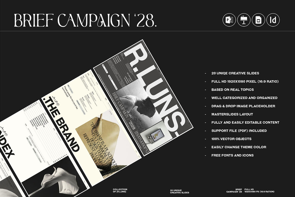 Brief Campaign '2028 Presentation, a Presentation Template by GoldenPixelStudio (Photo 2 of 10)