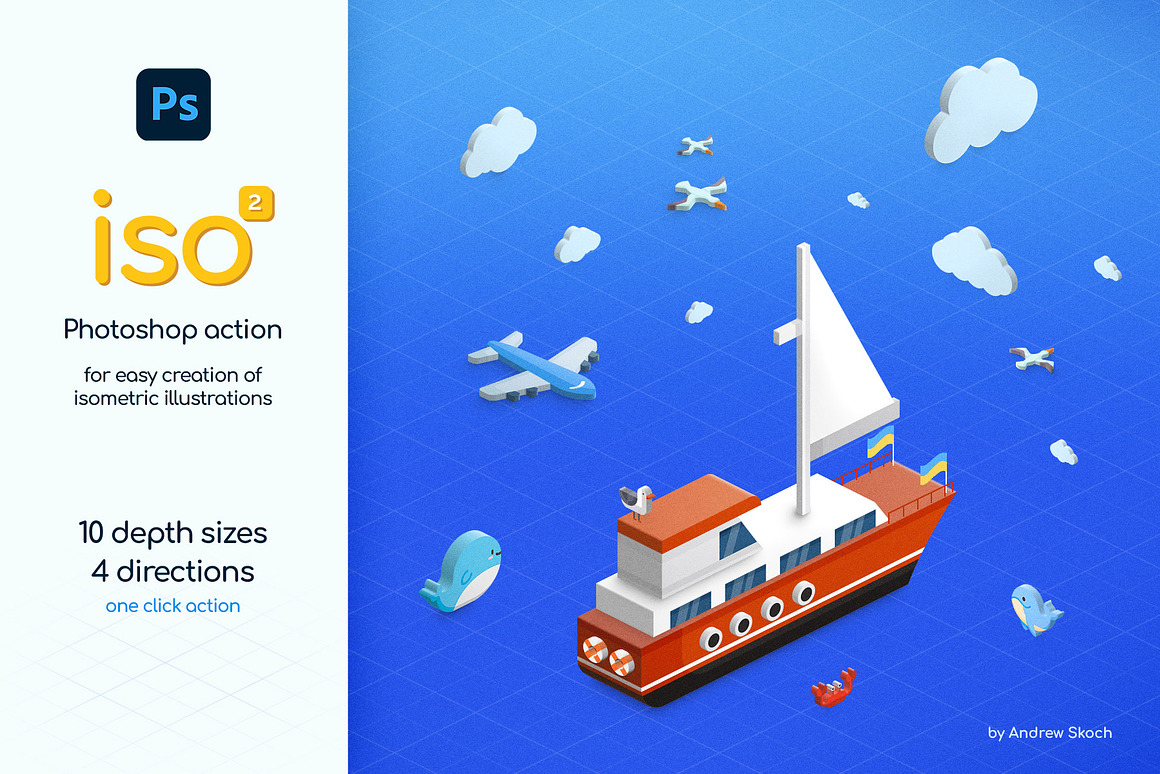 Isometric illustration PS action, an Action Add-On by Andrew Skoch Design (Photo 6 of 6)