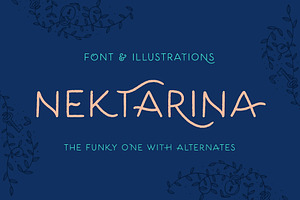 Nektarina Handwritten Font & Extras