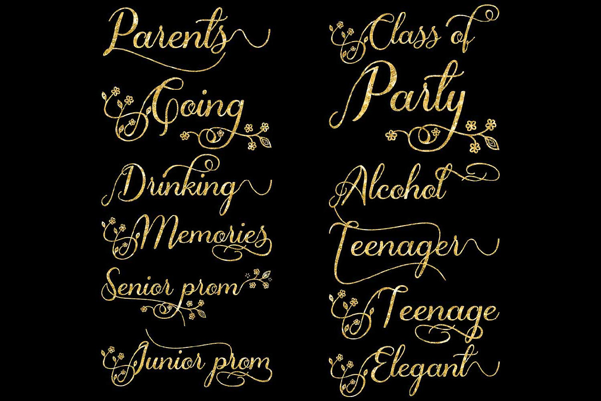 Prom Word Art, an Illustration by Fantasy Cliparts | Creative Market
