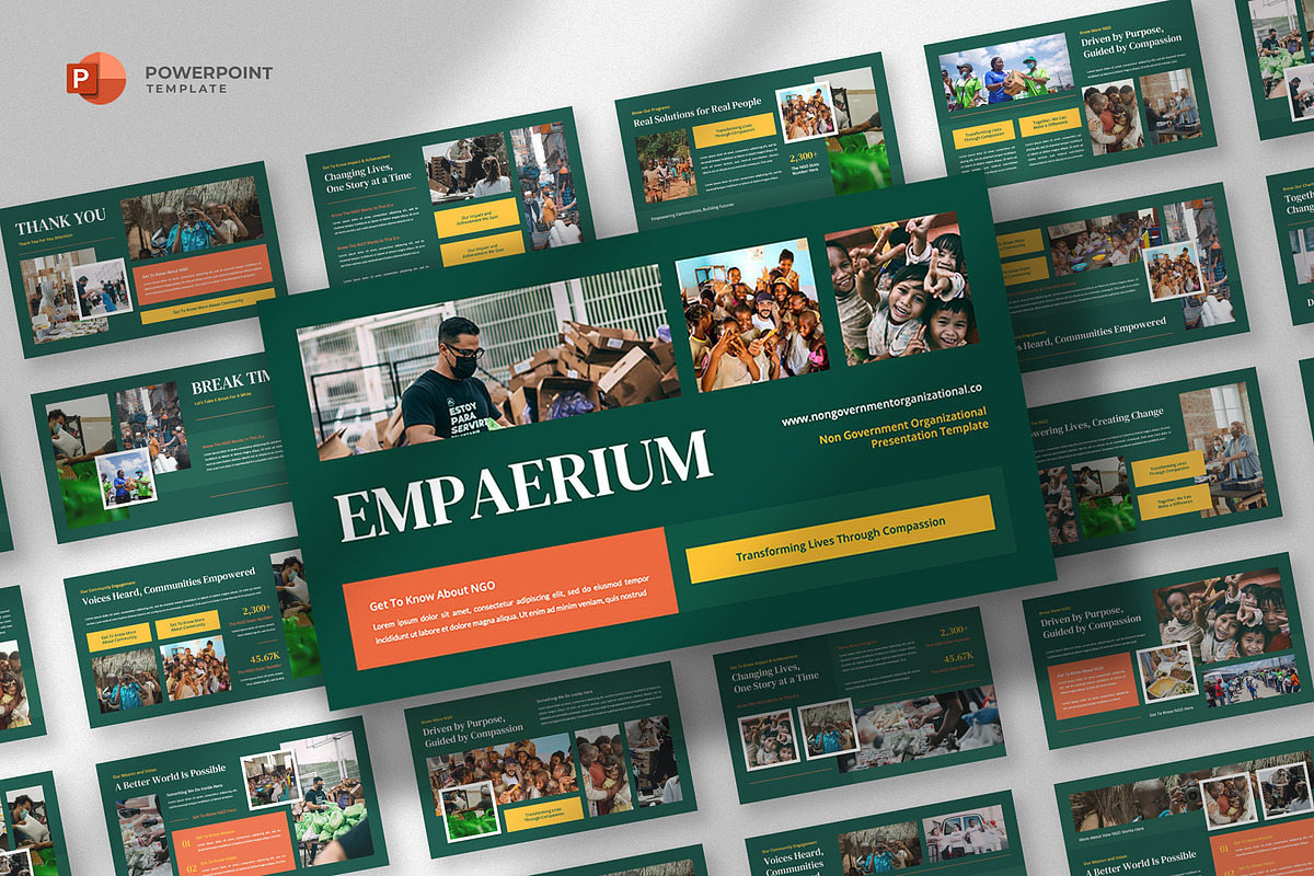 NGO Powerpoint Template, a Presentation Template by fluffstudio (Photo 1 of 4)