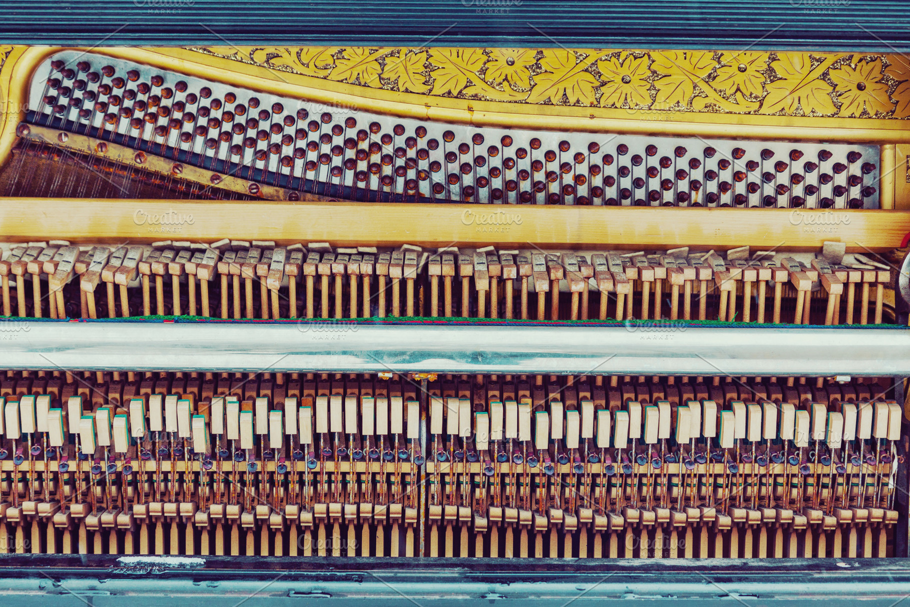 Old piano inside mechanics, an Arts & Entertainment Photo by BOOCYS