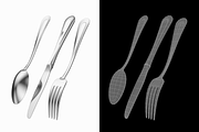 Classic Table Knife, Fork, Spoon, an Object 3D Model by VK Studio (Thumbnail 5 of 10)