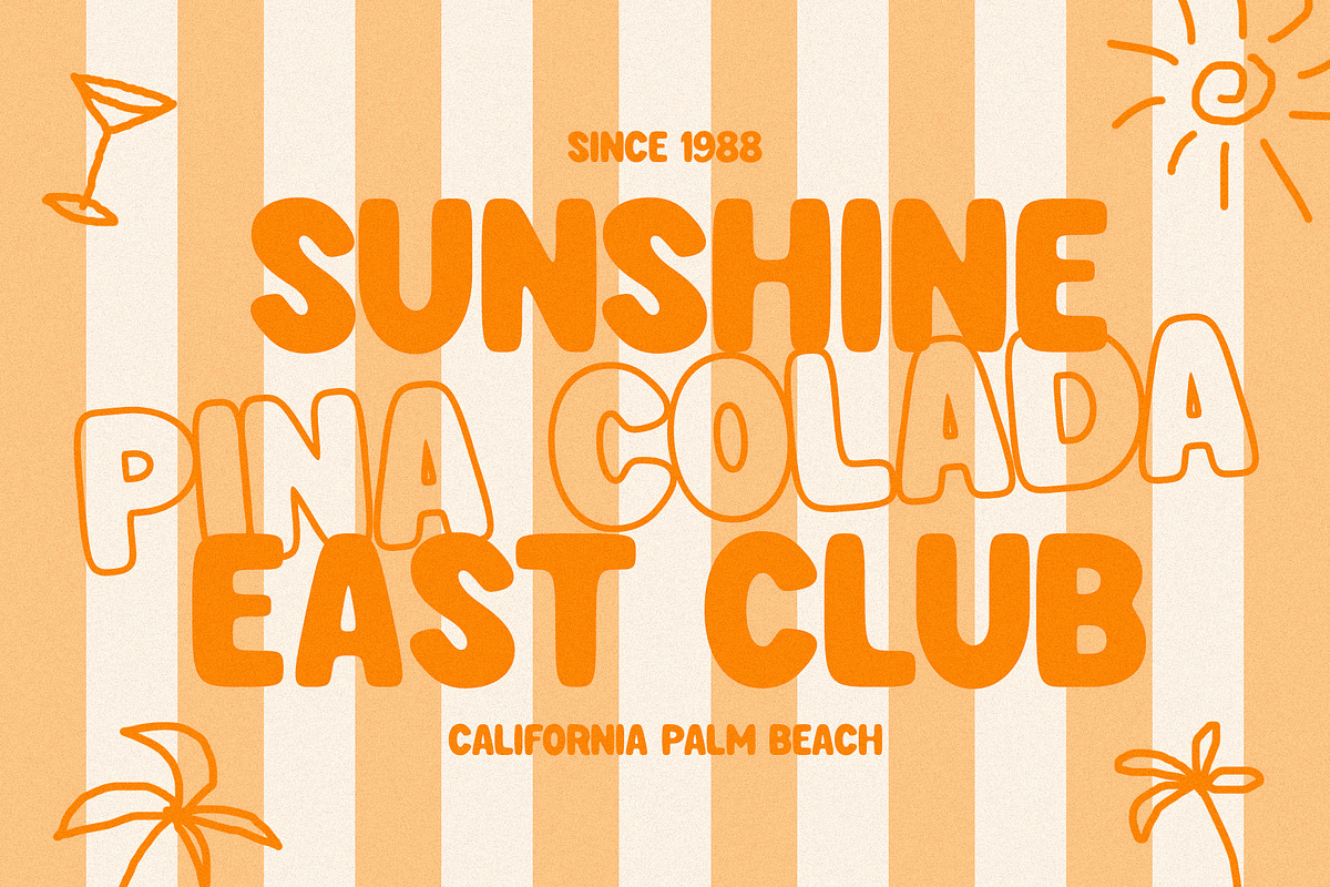 Sunny Valley - Vintage Retro Sans, a Sans Serif Font by Mikhail Fukurou (Photo 4 of 8)