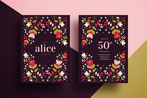 Madrid Floral Invitation, an Invitation Template by Werlang Paper