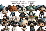 Whimsical Animals Clipart, an Illustration by designcity5 (Thumbnail 1 of 5)
