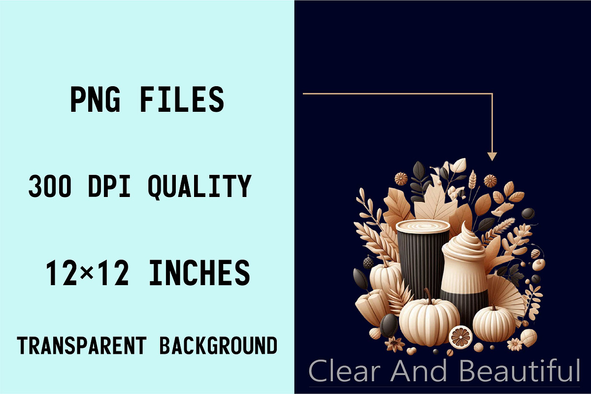 Beige & Black Autumn Clipart, an Illustration by SVGArt (Photo 7 of 8)