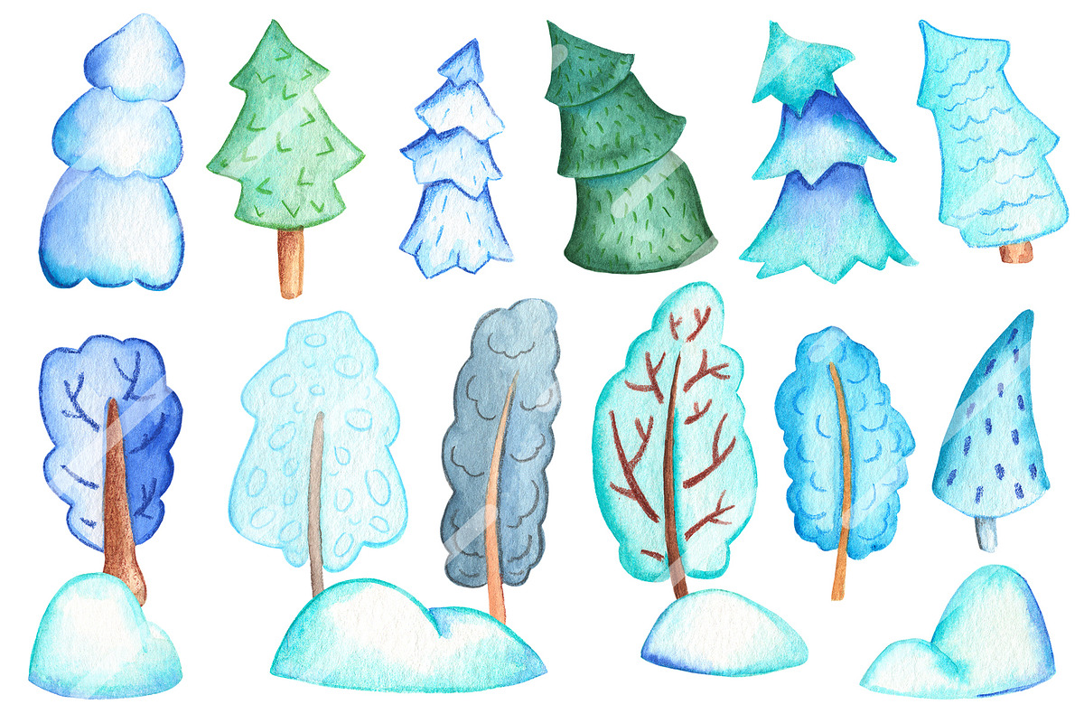 Christmas Deer Watercolor Clipart, an Animal Illustration by RabbitAndPencil (Photo 7 of 9)
