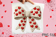 Crochet Yarn Valentine Coquette Bow, a Seasonal Illustration by YA Design (Thumbnail 4 of 4)