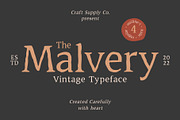 Malvery Vintage Typeface, a Sans Serif Font by Craft Supply Co. (Thumbnail 1 of 12)