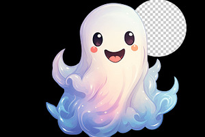 Cute Ghosts Clipart PNG