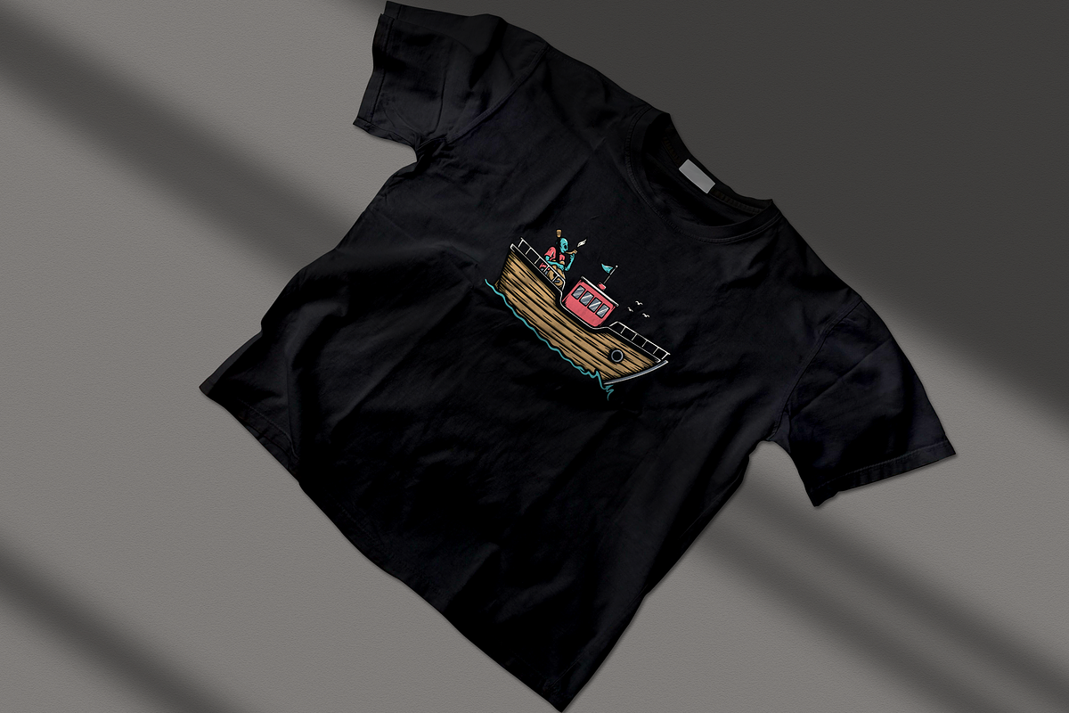 Skeleton on Boat, an Object Illustration by nomlimo.com (Photo 3 of 3)