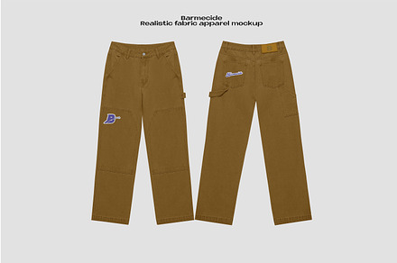 Carpenter pants mockup, a Bottom Mockup by Barmecide Mockup Studio