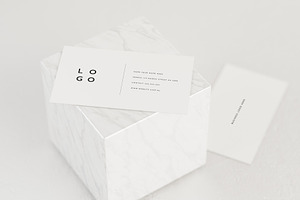 White Business Card Mockup Pack